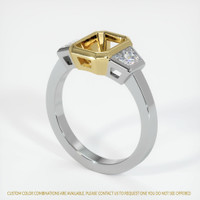 18K Yellow & White Three Stone Ring Setting Video