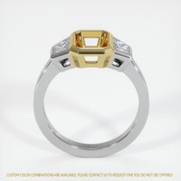 18K Yellow & White Three Stone Ring Setting Image