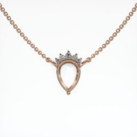 14K Rose Gold Accent Stones Necklace Setting Video