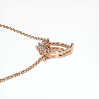 14K Rose Gold Accent Stones Necklace Setting Image