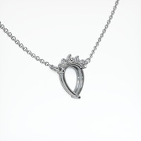 10K White Gold Accent Stones Necklace Setting Image