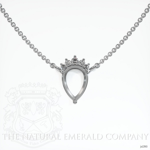  Emerald Necklace 0.73 Ct. 18K White Gold