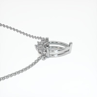 18K White Gold Accent Stones Necklace Setting Image