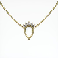 14K Yellow Gold Accent Stones Necklace Setting Video