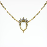 18K Yellow Gold Accent Stones Necklace Setting Video