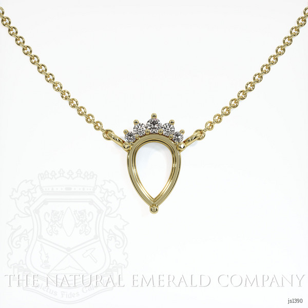  Emerald Necklace 0.73 Ct. 18K Yellow Gold