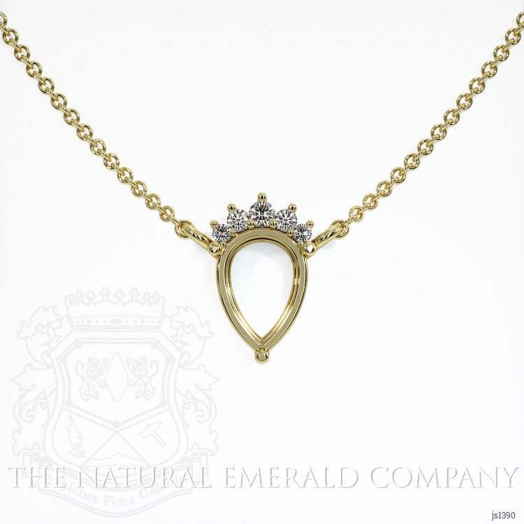  Emerald Necklace 1.64 Ct., 18K Yellow Gold