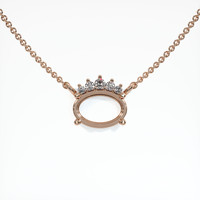 14K Rose Gold Accent Stones Necklace Setting Video