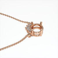 14K Rose Gold Accent Stones Necklace Setting Image