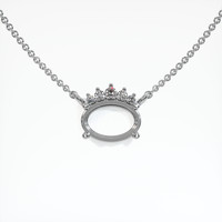 14K White Gold Accent Stones Necklace Setting Video