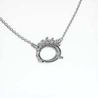 14K White Gold Accent Stones Necklace Setting Image