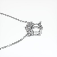 14K White Gold Accent Stones Necklace Setting Image