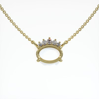 14K Yellow Gold Accent Stones Necklace Setting Video