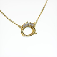 14K Yellow Gold Accent Stones Necklace Setting Image
