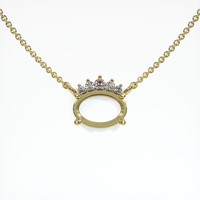 18K Yellow Gold Accent Stones Necklace Setting Video