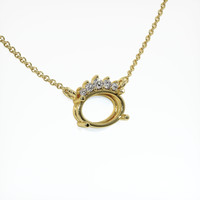 18K Yellow Gold Accent Stones Necklace Setting Image