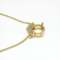 18K Yellow Gold Accent Stones Necklace Setting Image
