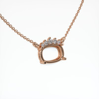 14K Rose Gold Accent Stones Necklace Setting Image