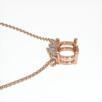 14K Rose Gold Accent Stones Necklace Setting Image