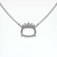 10K White Gold Accent Stones Necklace Setting Video