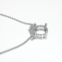 10K White Gold Accent Stones Necklace Setting Image