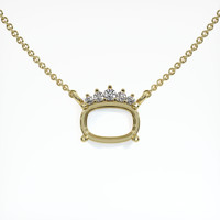 14K Yellow Gold Accent Stones Necklace Setting Video