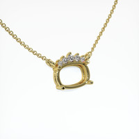 14K Yellow Gold Accent Stones Necklace Setting Image