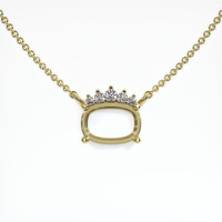 18K Yellow Gold Accent Stones Necklace Setting Video