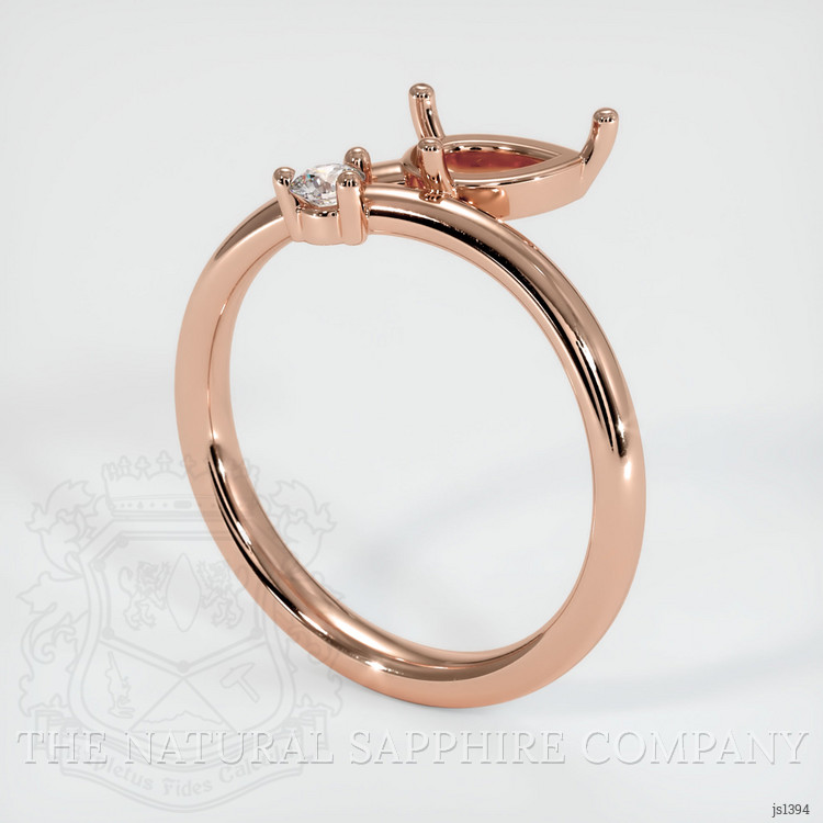 14K Rose Gold Accent Stones Ring Setting