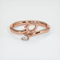 14K Rose Gold Accent Stones Ring Setting Image