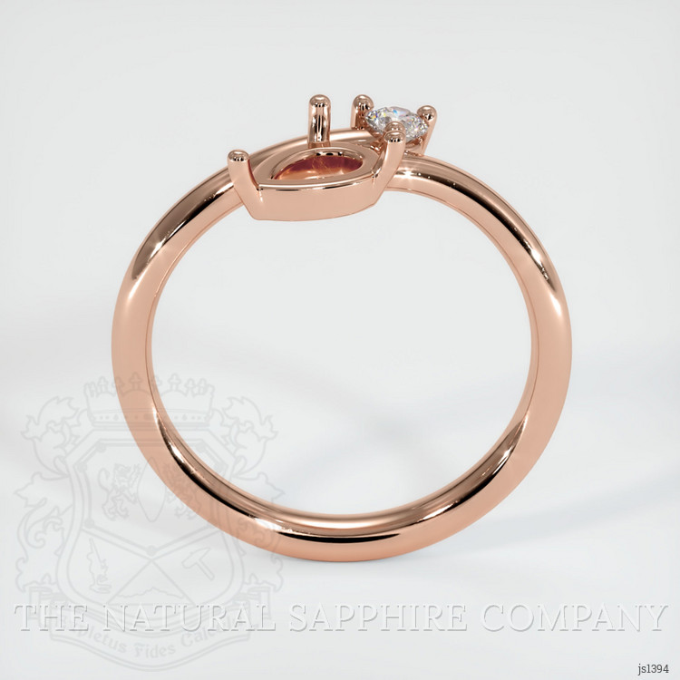 14K Rose Gold Accent Stones Ring Setting