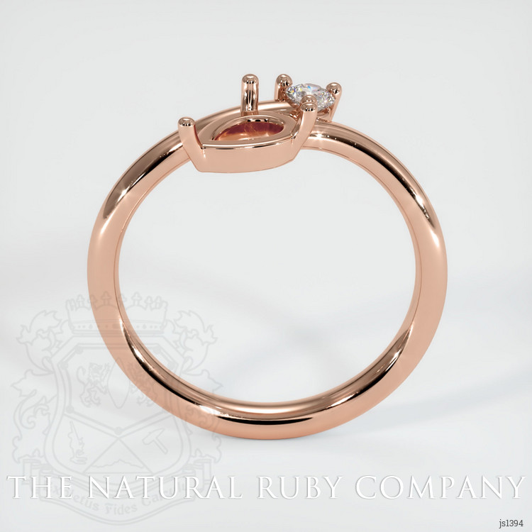 14K Rose Gold Accent Stones Ring Setting