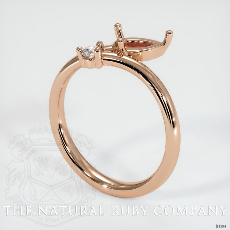 18K Rose Gold Accent Stones Ring Setting