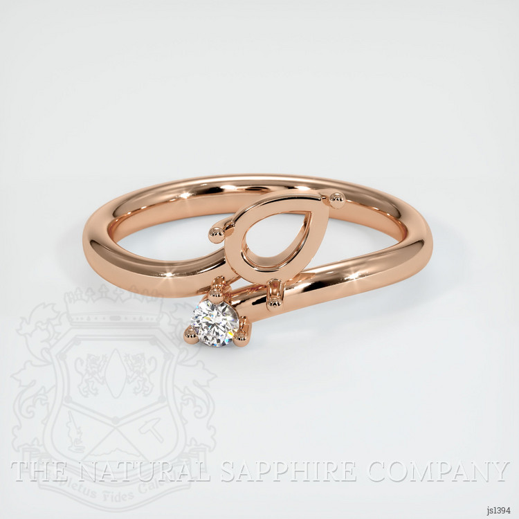 18K Rose Gold Accent Stones Ring Setting