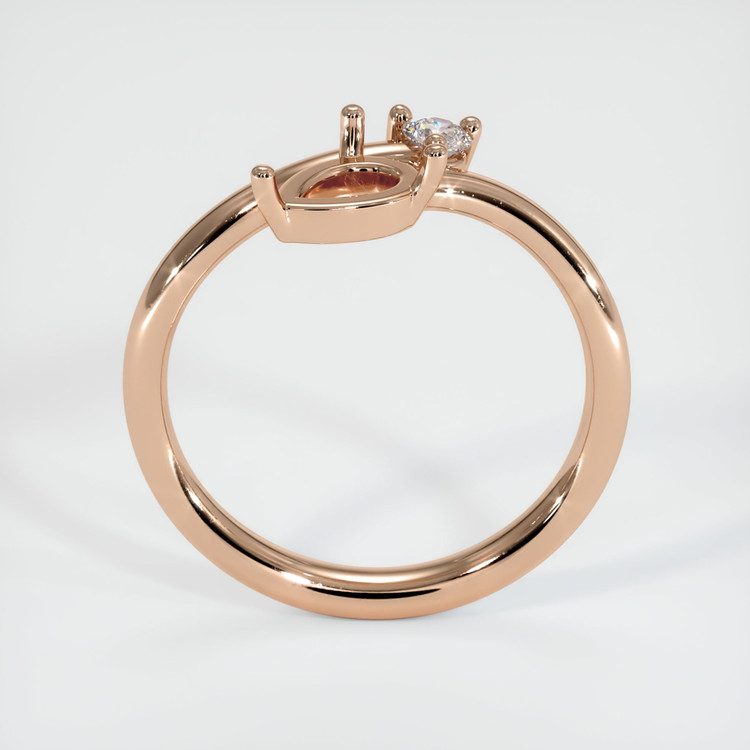 18K Rose Gold Accent Stones Ring Setting