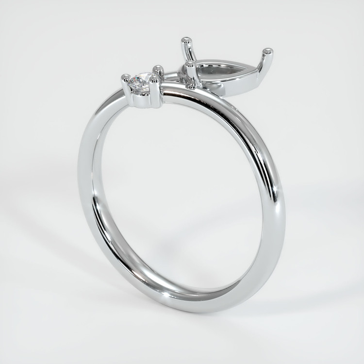 Silver Accent Stones Ring Setting