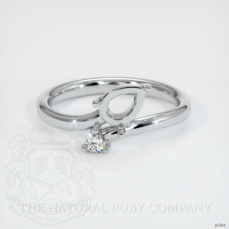 10K White Gold Accent Stones Ring Setting