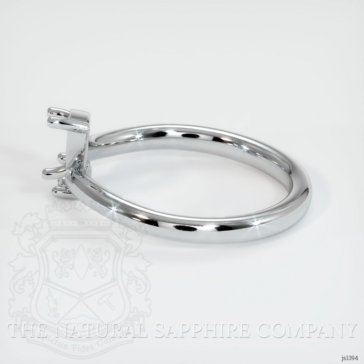 14K White Gold Accent Stones Ring Setting