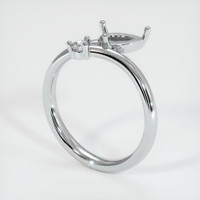 18K White Gold Accent Stones Ring Setting Video
