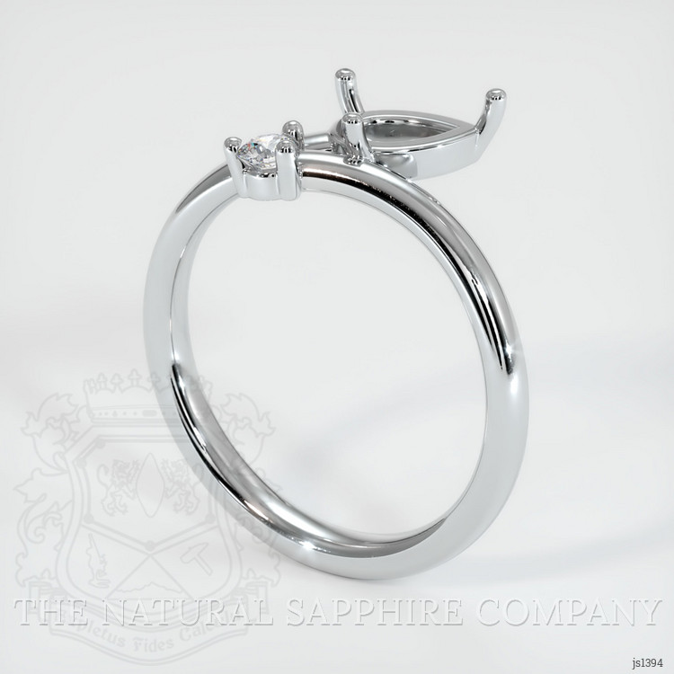 18K White Gold Accent Stones Ring Setting