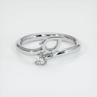 18K White Gold Accent Stones Ring Setting Image