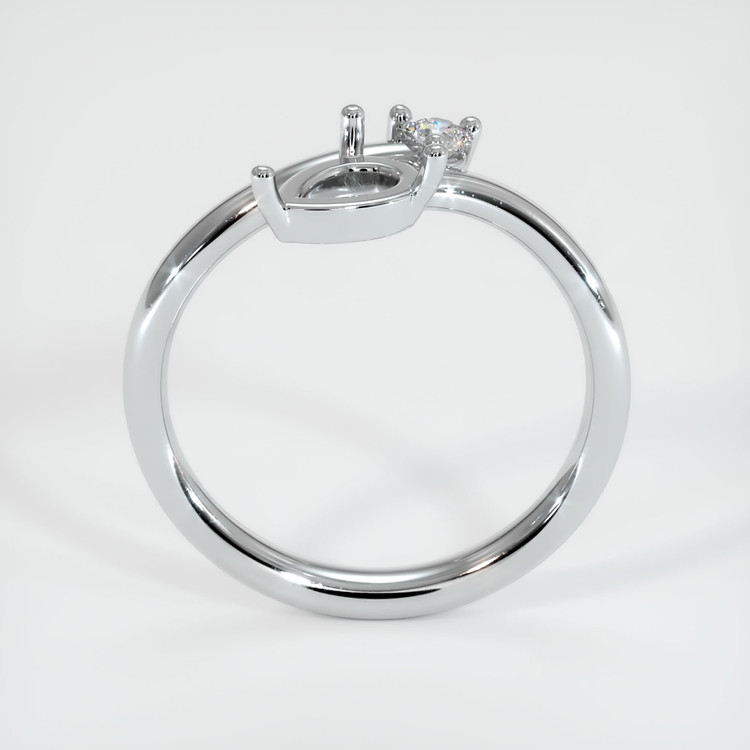 18K White Gold Accent Stones Ring Setting