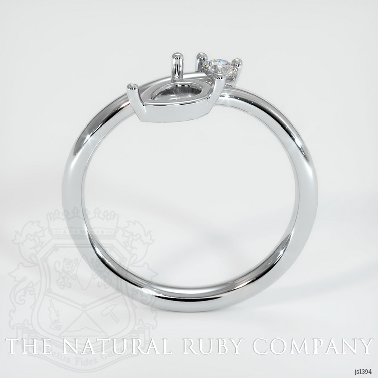 18K White Gold Accent Stones Ring Setting