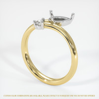 14K White & Yellow Accent Stones Ring Setting Video