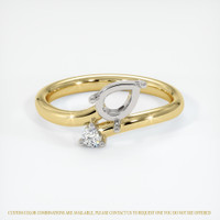 14K White & Yellow Accent Stones Ring Setting Image