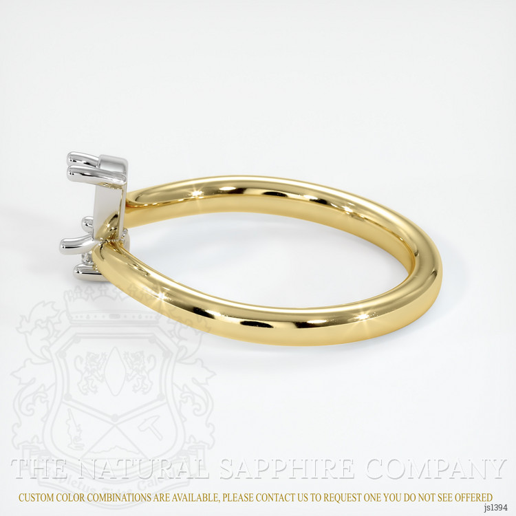 14K White & Yellow Accent Stones Ring Setting