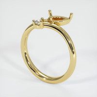 14K Yellow Gold Accent Stones Ring Setting Video