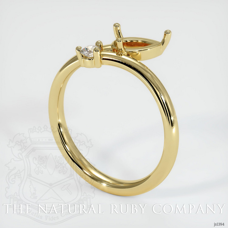 18K Yellow Gold Accent Stones Ring Setting