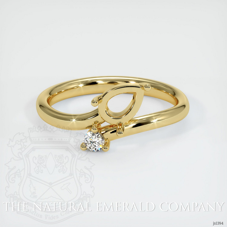 18K Yellow Gold Accent Stones Ring Setting