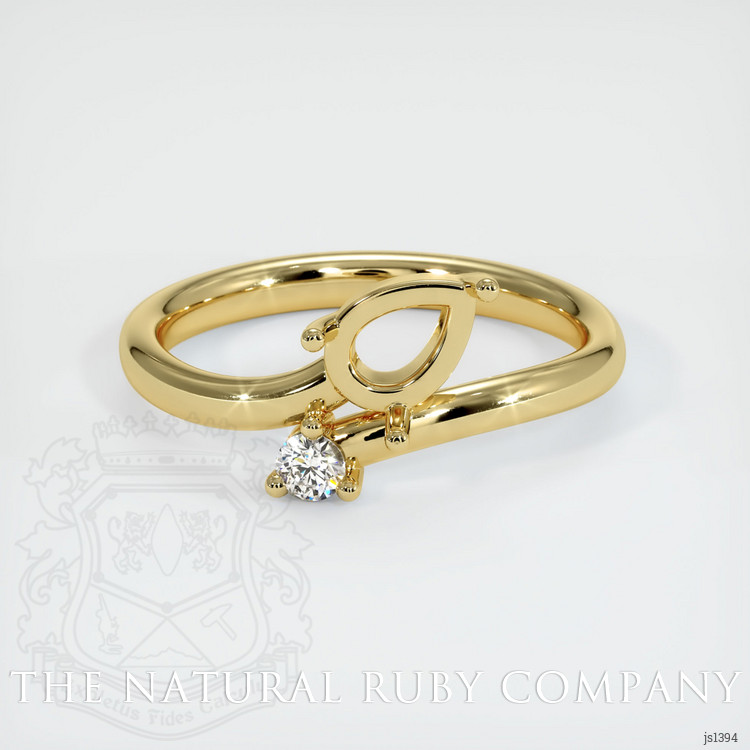 18K Yellow Gold Accent Stones Ring Setting